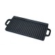 Plancha doble de hierro fundido acanalada 50x25x1cm