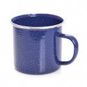 Tasse en acier avec émail bleu