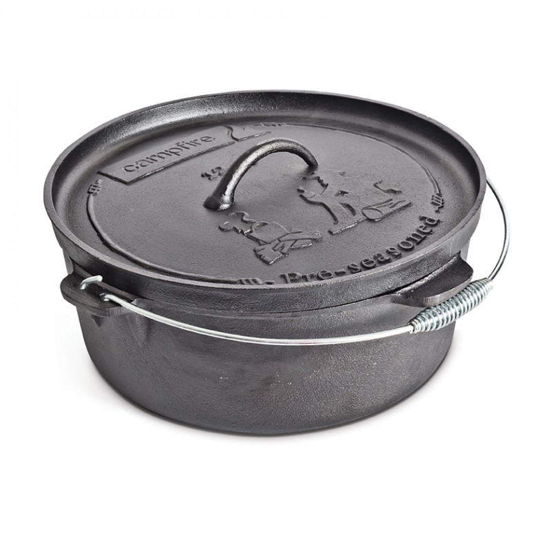 Campfire 12Qrt Camp Oven pre-seasoned 20xØ38cm